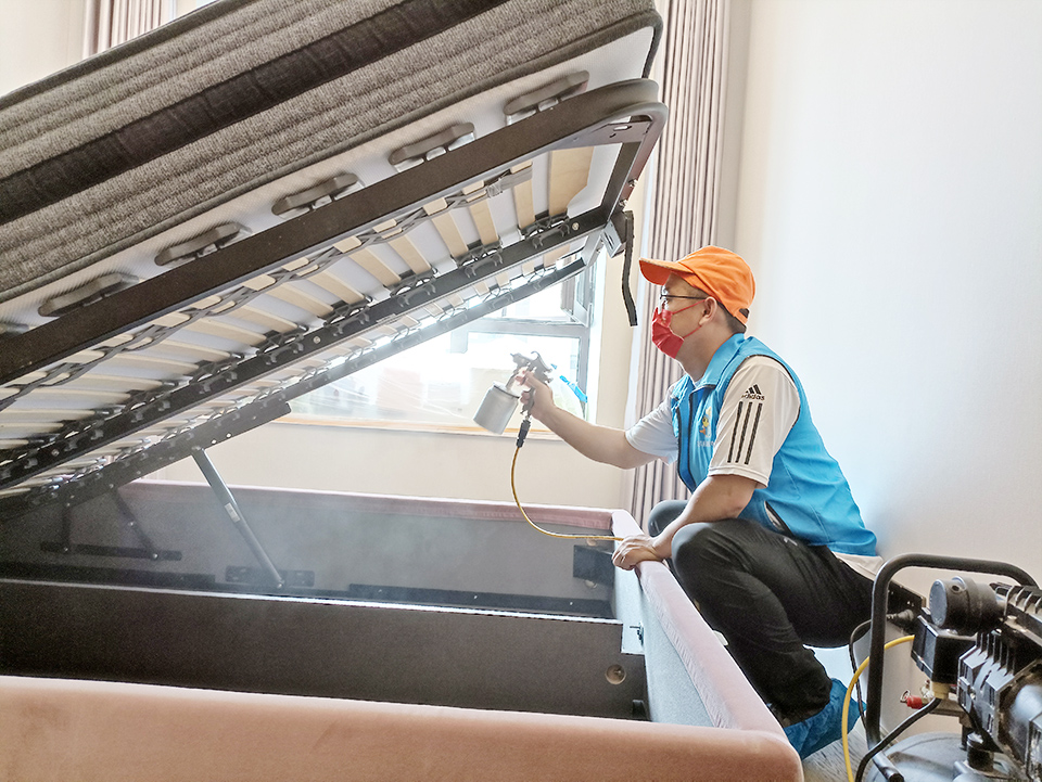 臥室床架噴槍施工治理甲醛 臥室床架噴槍施工治理甲醛